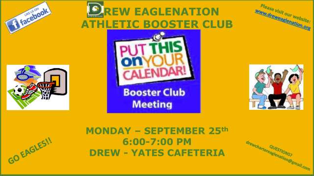 Booster Club Meeting Announcement 9.25.17