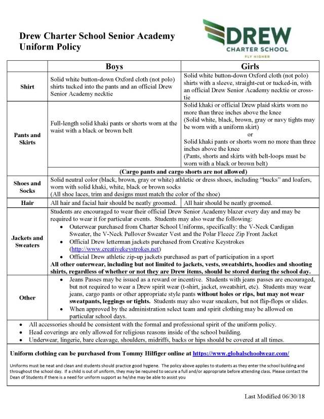 1819= Uniform Policy - Senior Academy_rev063018